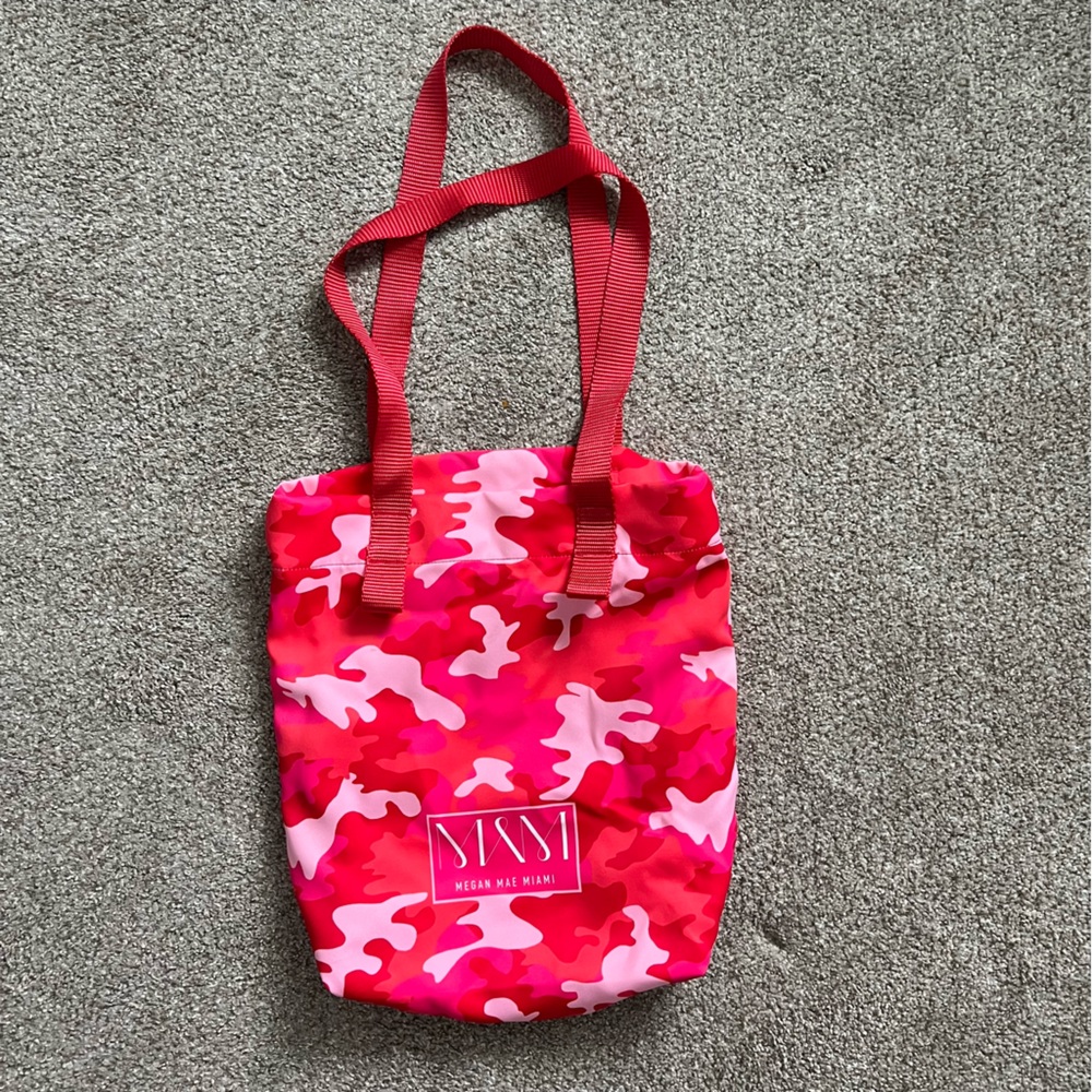 Vibrant Pink and Red Camouflage Tote Bag
